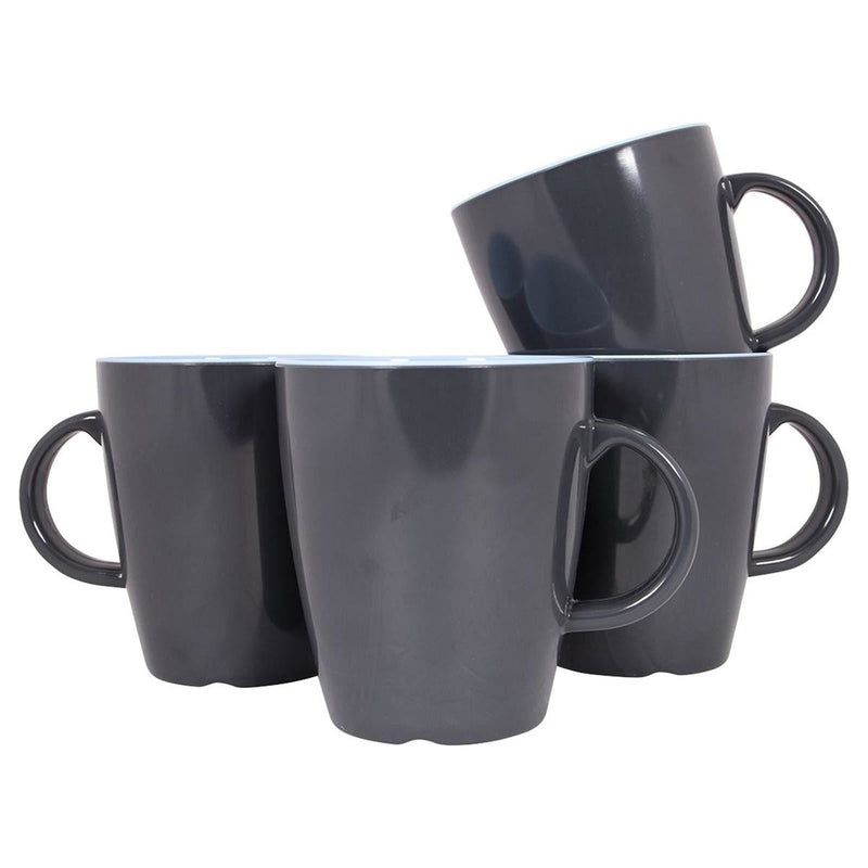 Gimex Vivid Line Mug Blue 380ml 4 Pieces Gimex - UK Camping And Leisure