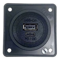 Berker Twin Usb-A Usb-C Socket Anthracite 21239A