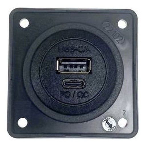 Berker Twin Usb-A Usb-C Socket Anthracite 21239A Berker - UK Camping And Leisure