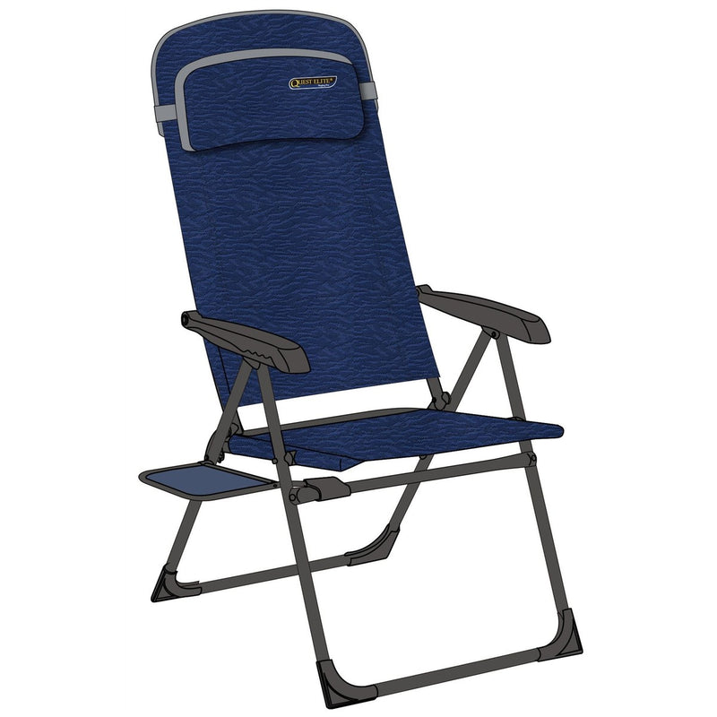Quest Ragley Pro Recline Camping Caravan Chair with Side Table Quest - UK Camping And Leisure