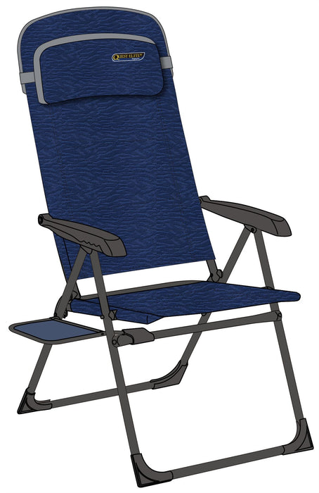 Quest Ragley Pro Recline Camping Caravan Chair with Side Table Quest - UK Camping And Leisure