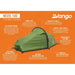 Vango Nevis 100 Pamir Green 1 Person Tent Vango - UK Camping And Leisure