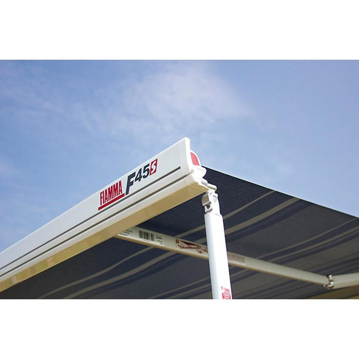 Fiamma Polar White F45S 450 Awning Evergreen Fabric (06280G01E) Winch Handle Wall Mounted Fiamma - UK Camping And Leisure