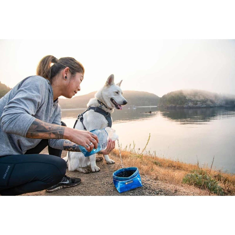 Ruffwear Quencher Dog Bowl with Coastal Mountains Print (Medium) Ruffwear - UK Camping And Leisure