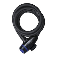 Oxford Self Coiling Tensile Steel Cable Lock 12mm x 1800mm Smoke