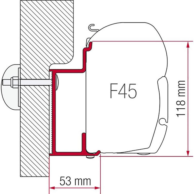 Fiamma Adapter Eura Mobil Karmann (400cm) Fiamma - UK Camping And Leisure