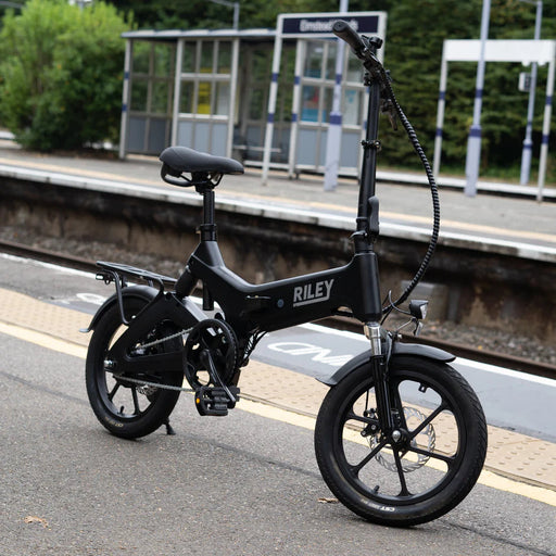 Riley RB1 Foldable E-bike - Black 45-50km Range 250w Motor UK Camping And Leisure - UK Camping And Leisure