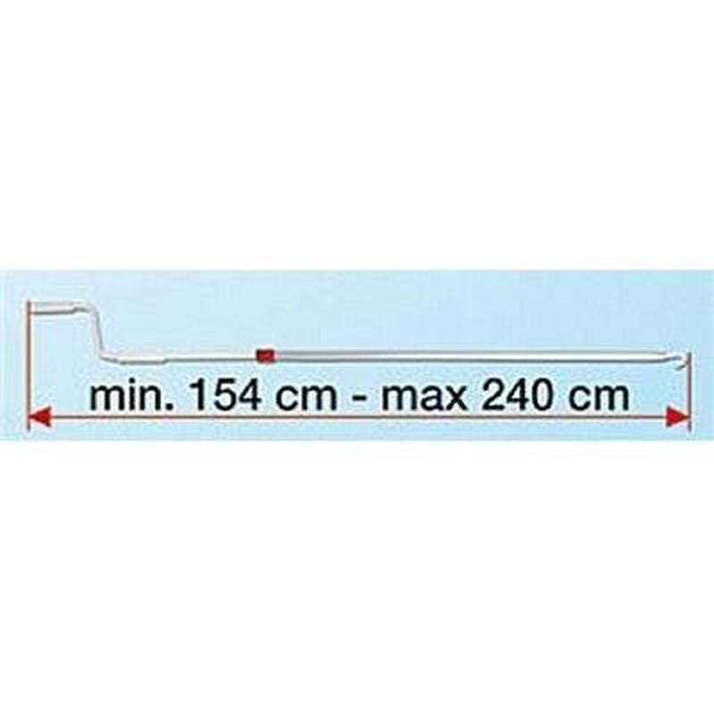Fiamma 154 - 240Cm Aluminium Telescopic Awning Crank Handle Motorhome Caravan 03878C01- Nova - UK Camping And Leisure