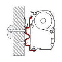 Fiamma 450cm Adapter Bracket Fiat Rapido Serie 9DF / 9M / 10 for F45 F70 Awning