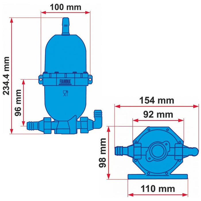 Fiamma A20 Expansion Tank - Accumulator Tank - Caravan / Motorhome / Boat 02478-01- Fiamma - UK Camping And Leisure