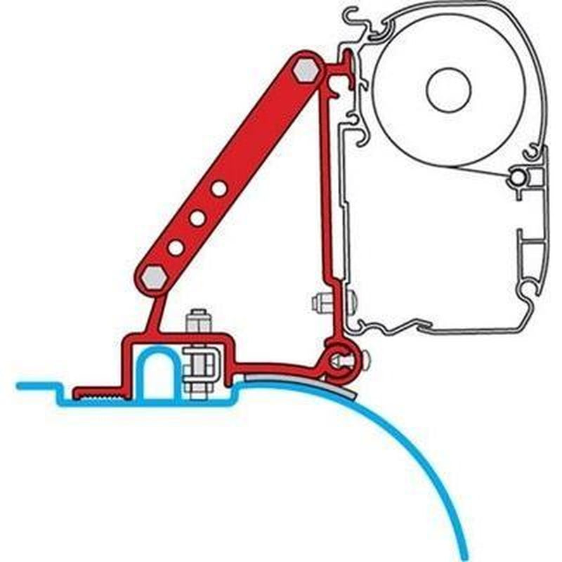 Fiamma Adapter Brackets Ducato Jumper Boxer Van H2 for F45 F70 Awnings 98655-680 Fiamma - UK Camping And Leisure
