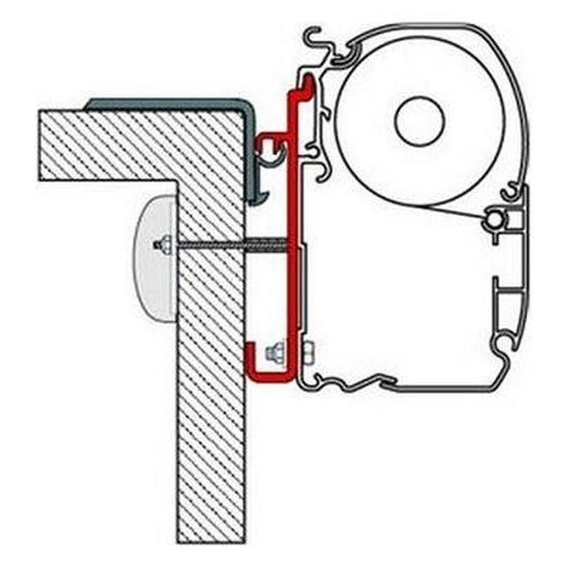 Fiamma Adapter Brackets Fiat Rapido Serie 7 - 8 for F45 F70 Awning 98655-222 Fiamma - UK Camping And Leisure
