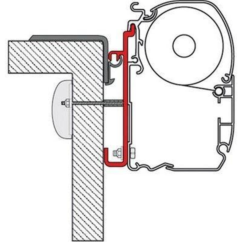 Fiamma Adapter Brackets Fiat Rapido Serie 9 for F45 F70 Awning 98655-223 Fiamma - UK Camping And Leisure