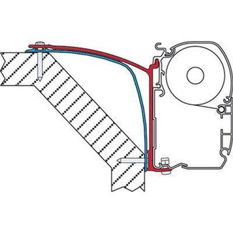 Fiamma Adapter Brackets Laika Rexosline Ecovip 07 Kreos 09 For F45 F70 Awnings 98655-418 Fiamma - UK Camping And Leisure