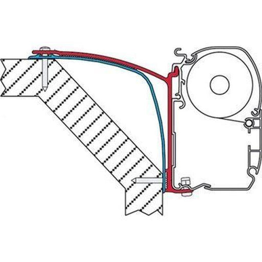 Fiamma Adapter Brackets Laika Rexosline Ecovip 07 Kreos 09 For F45 F70 Awnings 98655-418 Fiamma - UK Camping And Leisure