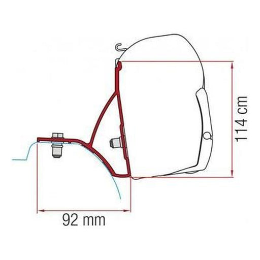 Fiamma Adapter Brackets Trafic Vivaro NV300 Talento for F45 F70 Awning 98655Z021 Fiamma - UK Camping And Leisure