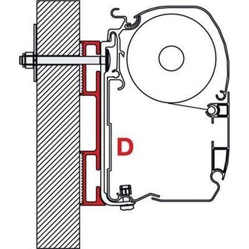 Fiamma Adapter D 12cm Bracket for F45 F70 Motorhome Caravan 98655-022 Fiamma - UK Camping And Leisure