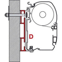 Fiamma Adapter D 8cm Bracket for F45 F70 Awning Motorhome Caravan 98655-021