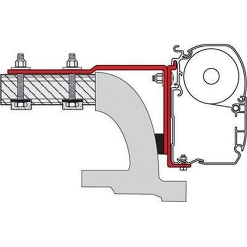 Fiamma Adapter Mounting Brackets Mercedes Vito Before 2004 For F45 F70 Awnings 98655-284 Fiamma - UK Camping And Leisure