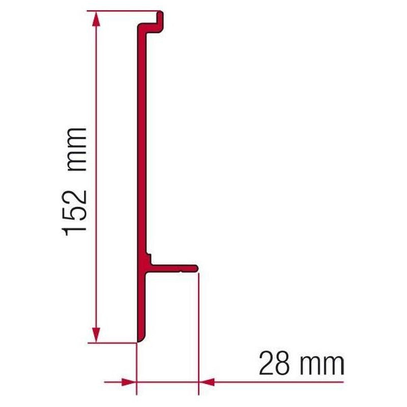 Fiamma Adapter T Bracket for F45 F70 Awning Motorhome Caravan 02437-01- Fiamma - UK Camping And Leisure