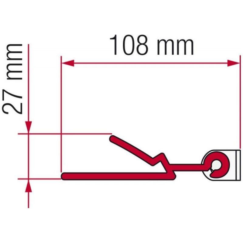 Fiamma Adaptor C Bracket for F45 F70 Awning Motorhome Caravan 02097-01- Nova - UK Camping And Leisure