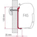 Fiamma As 450 Adaptor Bracket For F45 F70 Awning Motorhome Campervan Fitting Kit 98655-928 - UK Camping And Leisure