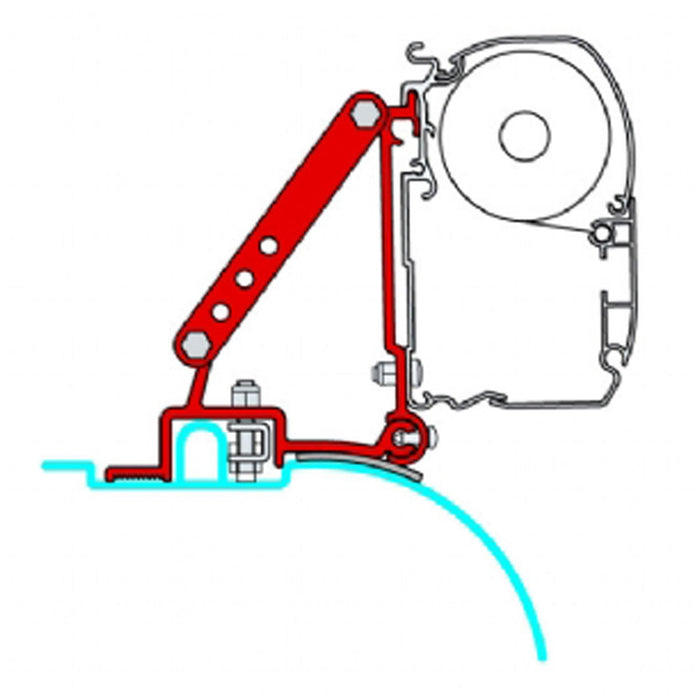 Fiamma Awning Adapter Brackets Ducato Jumper Boxer Van H2 For F45 F70 Awnings 98655-755 Fiamma - UK Camping And Leisure