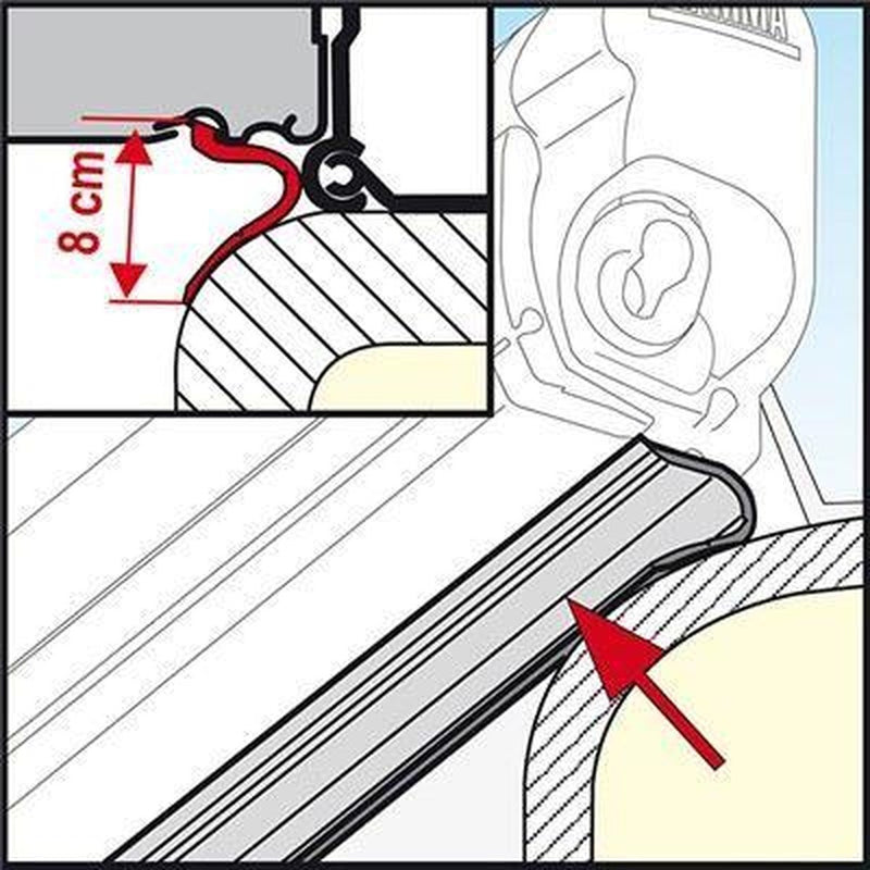 Fiamma Bad Weather Rain Guard Kit Lower For F45 Awning 5.5M 550Cm 98655Z017 KIT Fiamma - UK Camping And Leisure