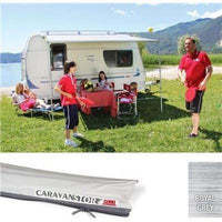 Fiamma Caravan Caravanstore XL 410 Manual Opening Awning Royal Grey Fabric