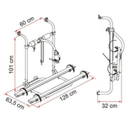 Fiamma Carry-Bike Caravan Hobby 2003 on Bike Carrier Rear Wall Bike Rack 02093A77A Fiamma - UK Camping And Leisure