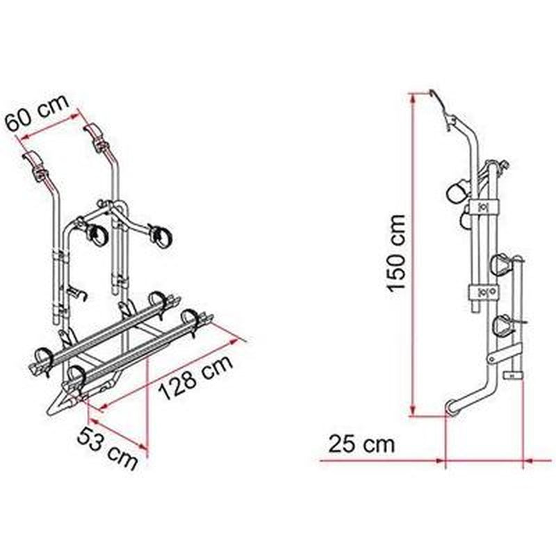 Fiamma Carry Bike Ford Transit 2000 - 2011 Single Door 2 Bike Cycle Bicycle Carrier Fiamma - UK Camping And Leisure