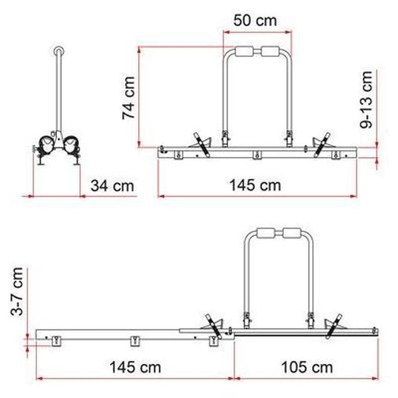 Fiamma Carry Bike Garage Slide Pro 2 Cycle Carrier Fiamma - UK Camping And Leisure