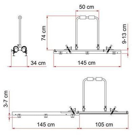 Fiamma Carry Bike Garage Slide Pro 2 Cycle Carrier Fiamma - UK Camping And Leisure