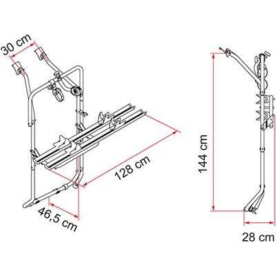 Fiamma Carry Bike VW T5D T6D 2018 Bike Carrier Bicycle Camper Van Fiamma - UK Camping And Leisure