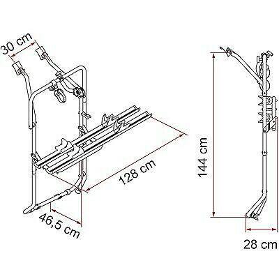 Fiamma Carry Bike VW T5D T6D 2018 Bike Carrier Bicycle Camper Van Fiamma - UK Camping And Leisure