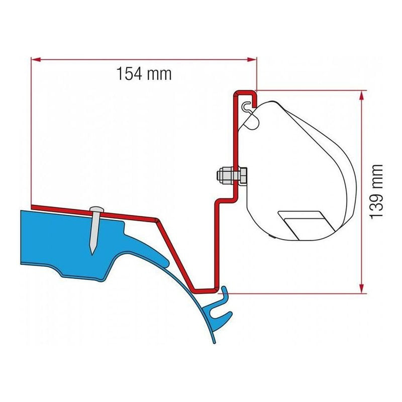 Fiamma F35 Awning Adapter Bracket Kit For Mercedes Vito Jules Verne Campervan 98655Z034 Fiamma - UK Camping And Leisure