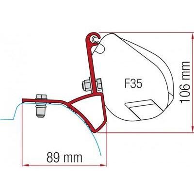 Fiamma F35 Awning Adapter Bracket Kit For Trafic Vivaro Talento Nissan Rapido 98655Z020 - UK Camping And Leisure