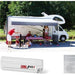 Fiamma F45 L Awning 5M Polar White Case Royal Grey Fabric 1x Tension Rafter Fiamma - UK Camping And Leisure