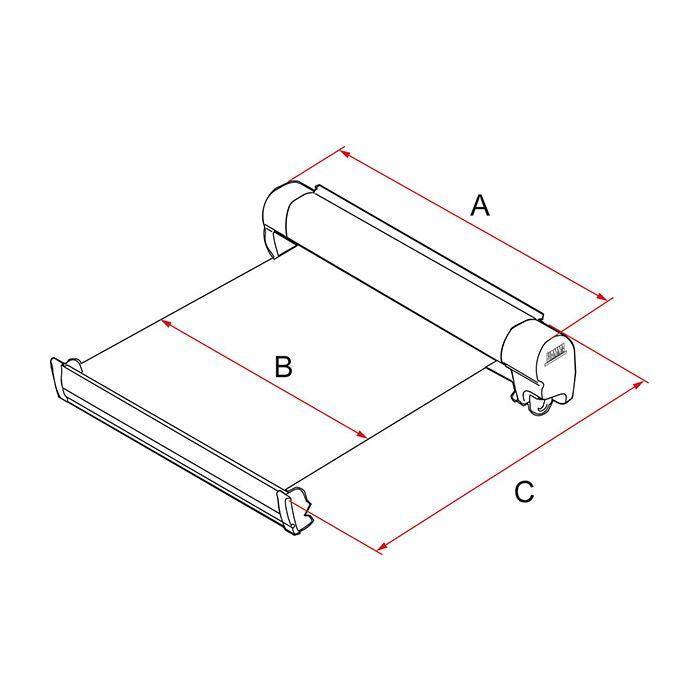 Fiamma F45 L Awning 5M Polar White Case Royal Grey Fabric 1x Tension Rafter Fiamma - UK Camping And Leisure