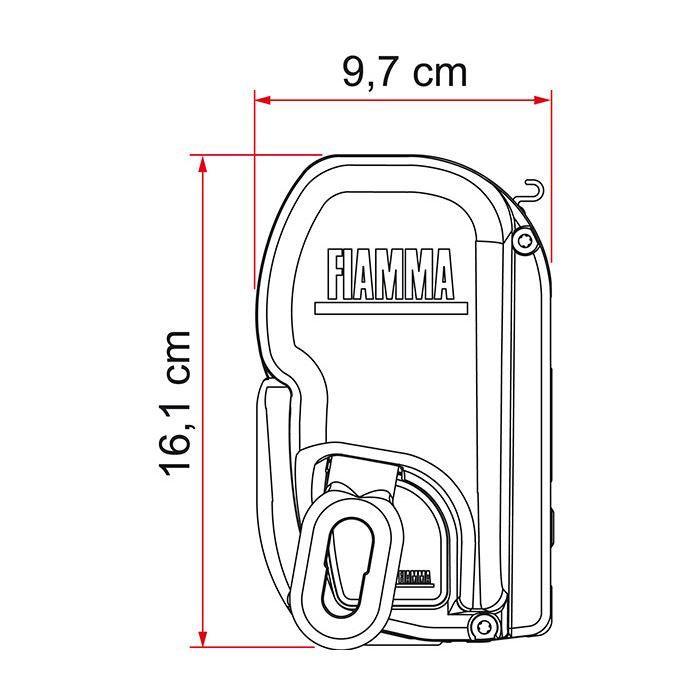 Fiamma F45 L Winch Awning Wind Out 450 Polar White Case Royal Grey Fabric F45L Fiamma - UK Camping And Leisure