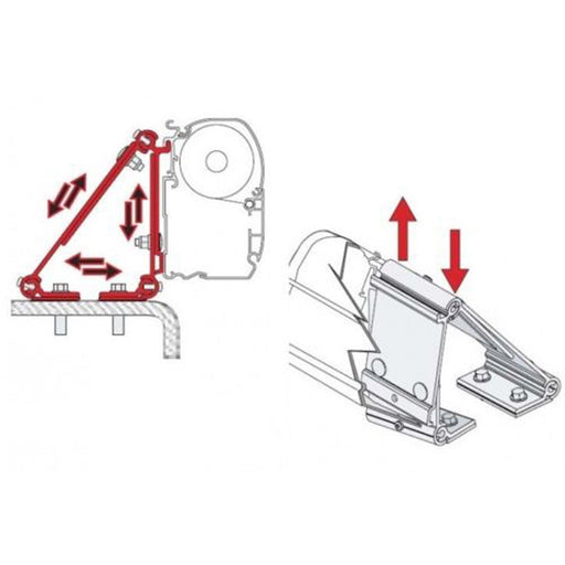 Fiamma F45 Multi 80 Awning Roof Fixing Brackets Motorhome 98655-011 Fiamma - UK Camping And Leisure