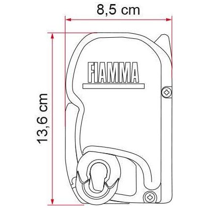 Fiamma F45 S Winch Awning Wind Out 190 Polar White Royal Grey Fabric 06280M01R - UK Camping And Leisure