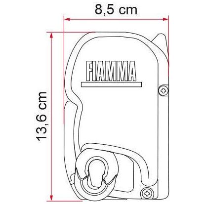 Fiamma F45 S Winch Awning Wind Out 190 Polar White Royal Grey Fabric 06280M01R Fiamma - UK Camping And Leisure