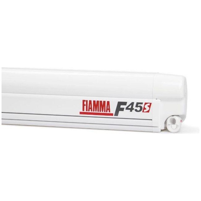 Fiamma F45 S Winch Awning Wind Out 190 Polar White Royal Grey Fabric 06280M01R - UK Camping And Leisure