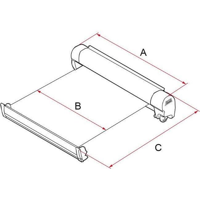 Fiamma F45 S Winch Awning Wind Out 230 Polar White Royal Grey Fabric 06280P01R Fiamma - UK Camping And Leisure