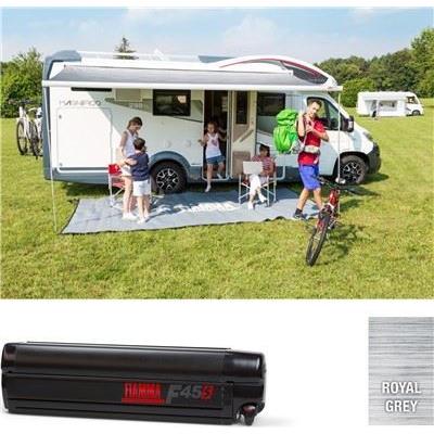 Fiamma F45 S Winch Awning Wind Out 260 Deep Black Royal Grey Fabric 06759H01R Fiamma - UK Camping And Leisure