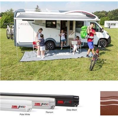 Fiamma F45 S Winch Awning Wind Out 260 Polar White Case Sahara Fabric - UK Camping And Leisure