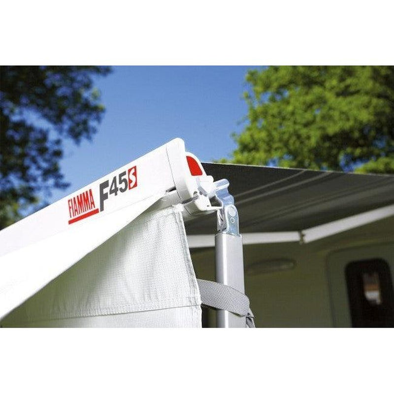 Fiamma F45 S Winch Awning Wind Out 300 Polar White Case Evergreen Fabric Fiamma - UK Camping And Leisure