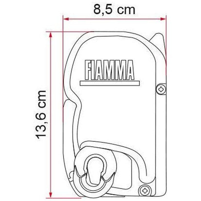 Fiamma F45 S Winch Awning Wind Out 300 Polar White Case Evergreen Fabric Fiamma - UK Camping And Leisure