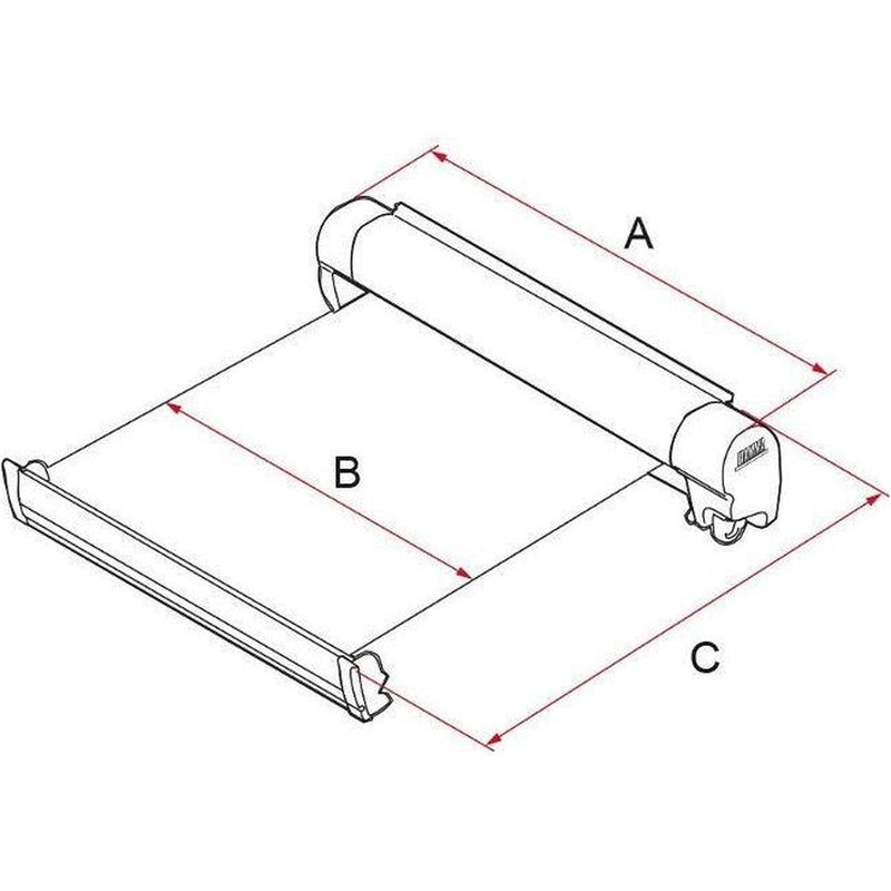 Fiamma F45 S Winch Awning Wind Out 300 Polar White Case Evergreen Fabric Fiamma - UK Camping And Leisure